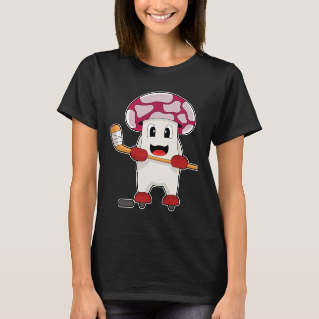 Mushroom Ice hockey Ice hockey T Shirt (Framsida)