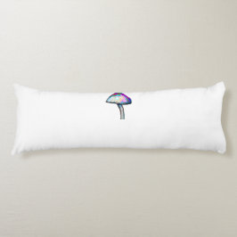 Mushroom in white Trippy Psychedelic Färg Kroppskudde