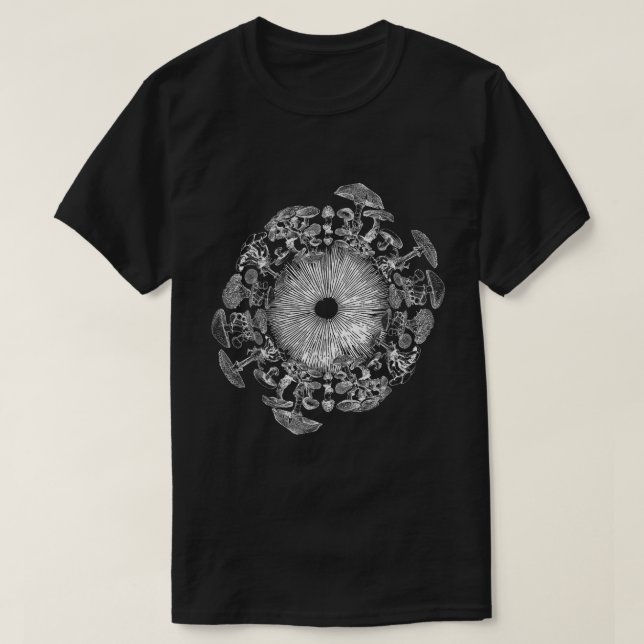 Mushroom Iris Spore Print Mycology Art Shirt T Shirt (Design framsida)
