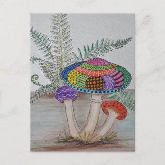 Mushroom-jakt. Vykort