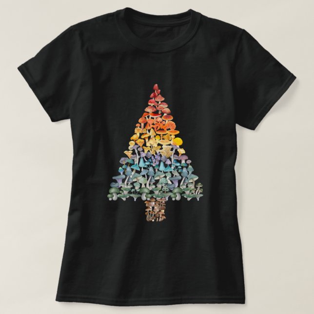 Mushroom Julgran - Rainbow T Shirt (Design framsida)
