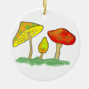 Mushroom Julgransprydnad Keramik