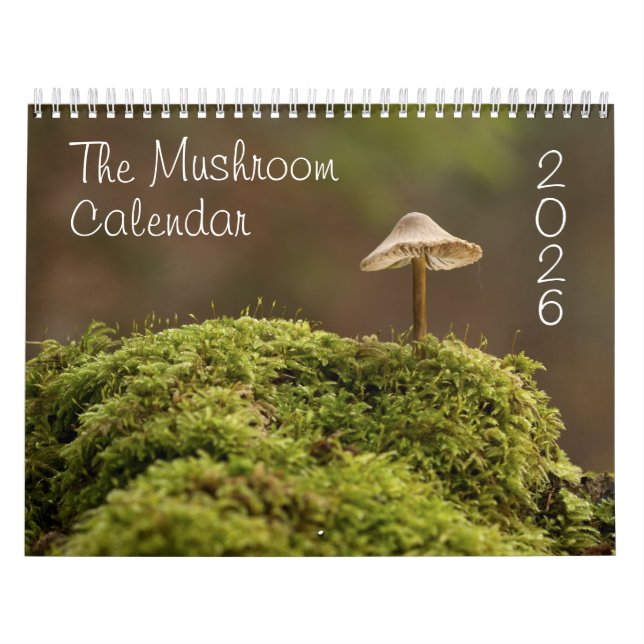 Mushroom-kalendern för 2025 - vackra foton kalender (Omslag)