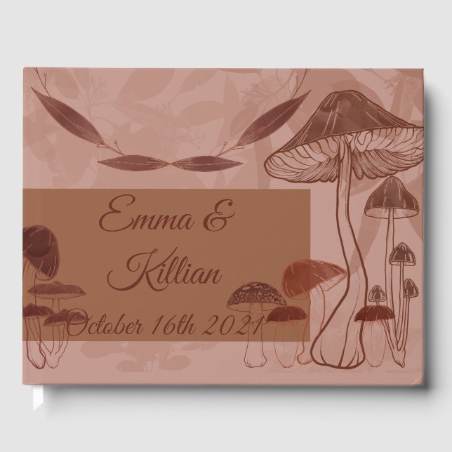 Mushroom Kärlek Gästböcker (Framsida)