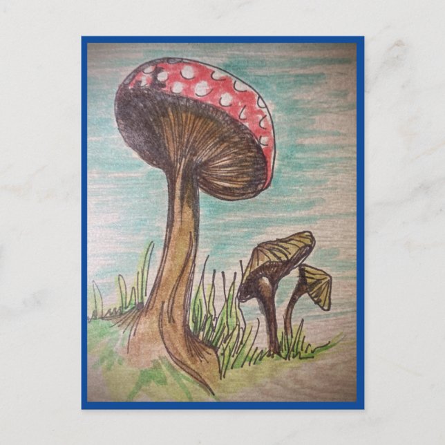 Mushroom Kärlek Vykort (Framsida)