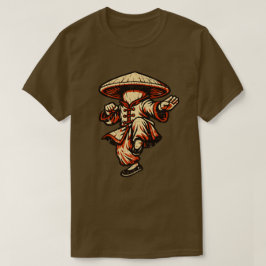 Mushroom Kung Fu Master — Vintage Retro Kampkonst T Shirt