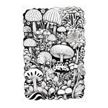 Mushroom-linje teckning