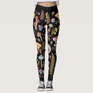 Mushroom, Magic Mushroom, Nature Älskare Mushroom Leggings