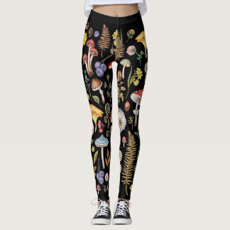 Mushroom, Magic Mushroom, Nature Älskare Mushroom Leggings