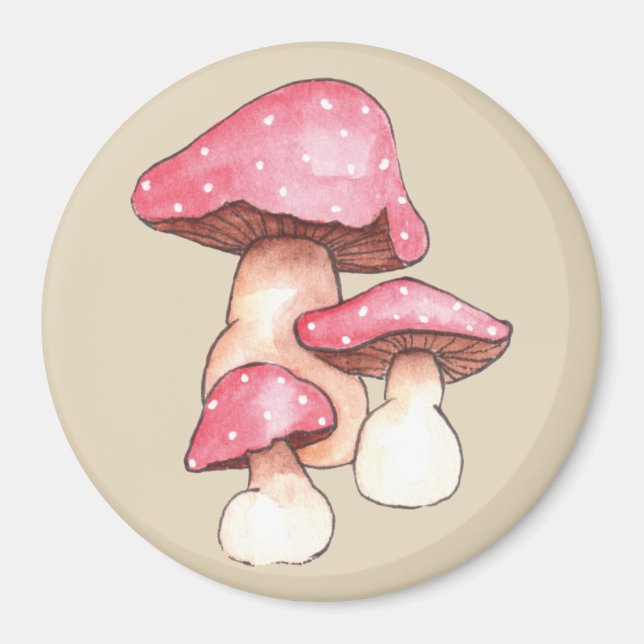 Mushroom Magnet - Kitchen Magnet - Fridge Magnet (Framsidan)