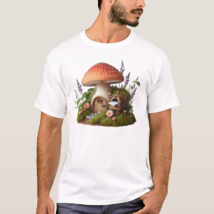 Mushroom Mail - Whimsical Forest Cottagecore Illus T Shirt