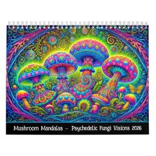 Mushroom Mandalas – Psykedeliska Svampvisioner 202 Kalender