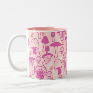 Mushroom Mangenta Rosa Två-Tonad Mugg