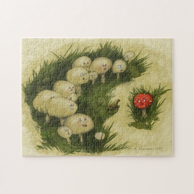 Mushroom mässling pussel (Horisontell)