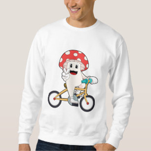 Mushroom med Bicycle.PNG Lång Ärmad Tröja