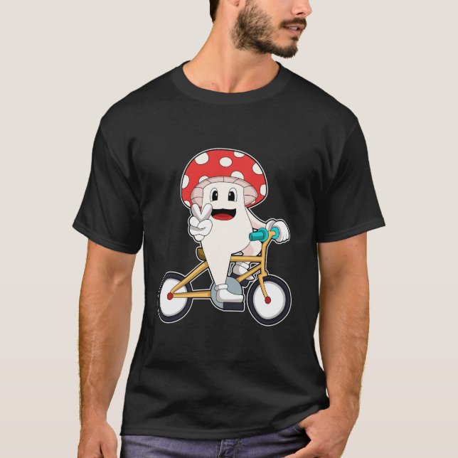 Mushroom med Bicycle.PNG T Shirt (Framsida)