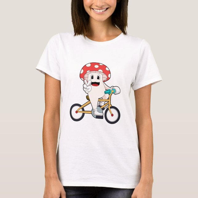 Mushroom med Bicycle.PNG T Shirt (Framsida)