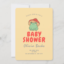 Mushroom med Frog Baby Shower