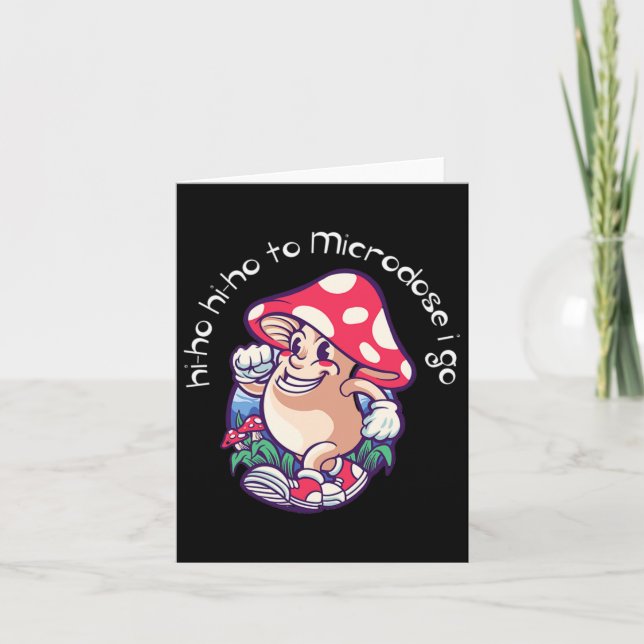 Mushroom Microdosing Mental Health Awareness Kort (Framsida)