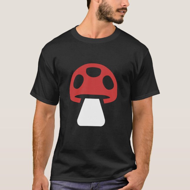 Mushroom Minimalist T Shirt (Framsida)