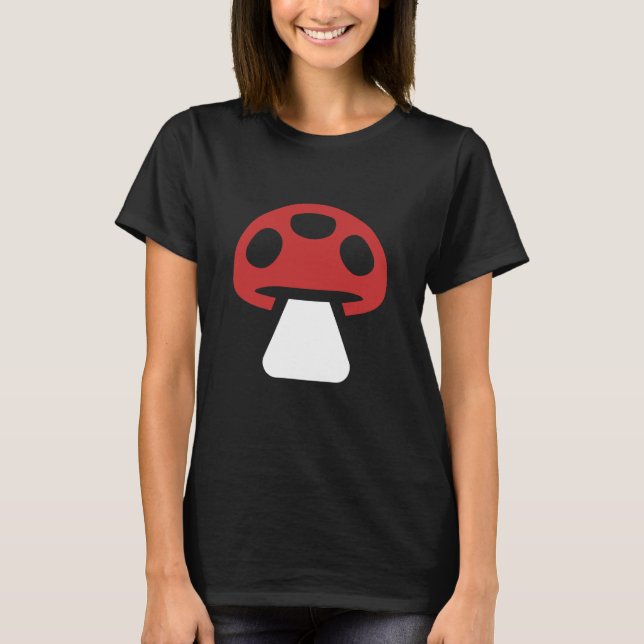 Mushroom Minimalist T Shirt (Framsida)
