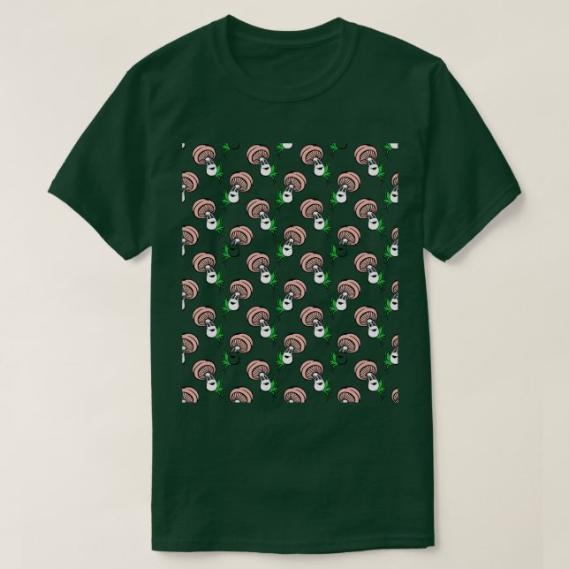 Mushroom Mönster Cute Aesthetic Mycology Fungi Fo T Shirt (Design framsida)