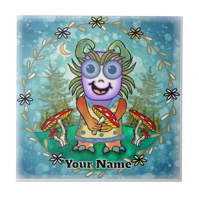 Mushroom Monster Kakelplatta (Framsidan)