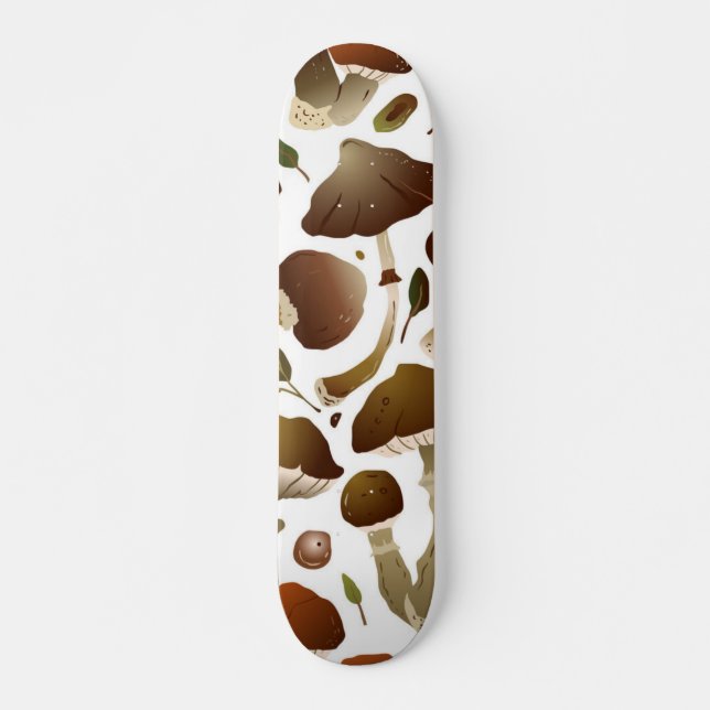 Mushroom mönster mini skateboard bräda 18,5 cm (Framsida)