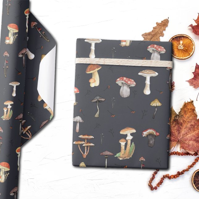 Mushroom Mönster Presentpapper (Skapare uppladdad)