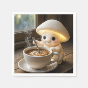 Mushroom Munchkin Stirring Morgonkaffe Pappersservett