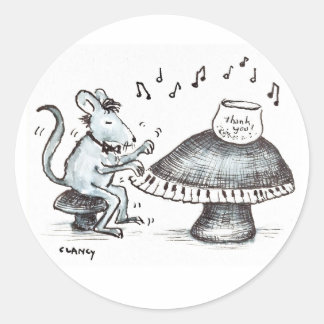 Mushroom Music dekal Runt Klistermärke