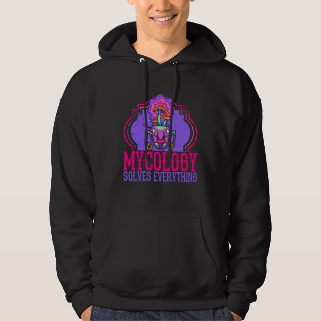 Mushroom mycology biologist mycologist psilocybin  hoodie (Framsida)