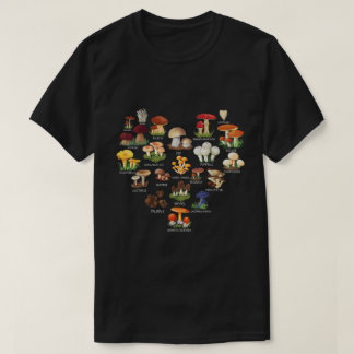 Mushroom Mycology Chart Fungi Lover Shirt T