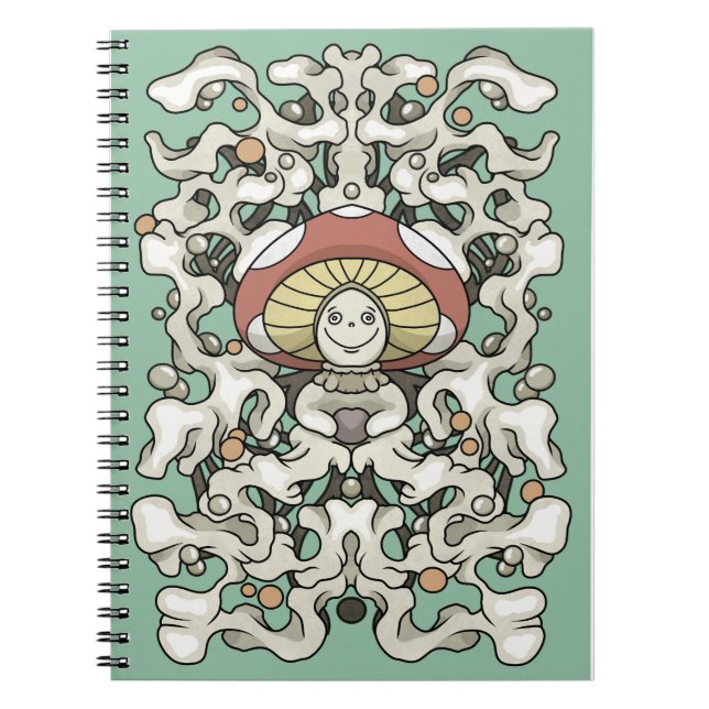 Mushroom notebook anteckningsbok (Framsidan)