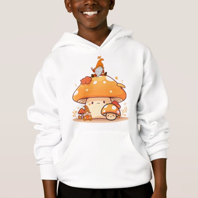 Mushroom och Gnome Fall T Shirt (Framsida)