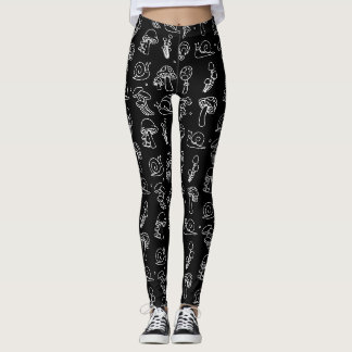 Mushroom och Snigel Leggings