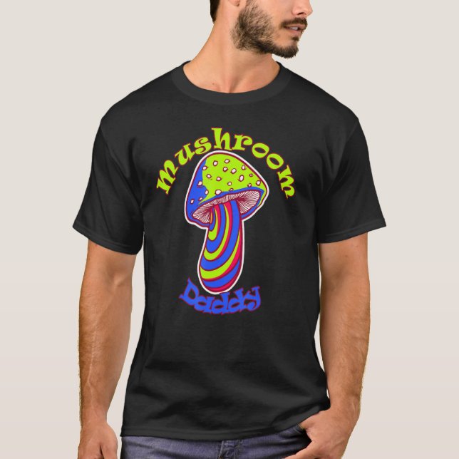 Mushroom pappa Vegan Mushroom Trippy 1 T Shirt (Framsida)