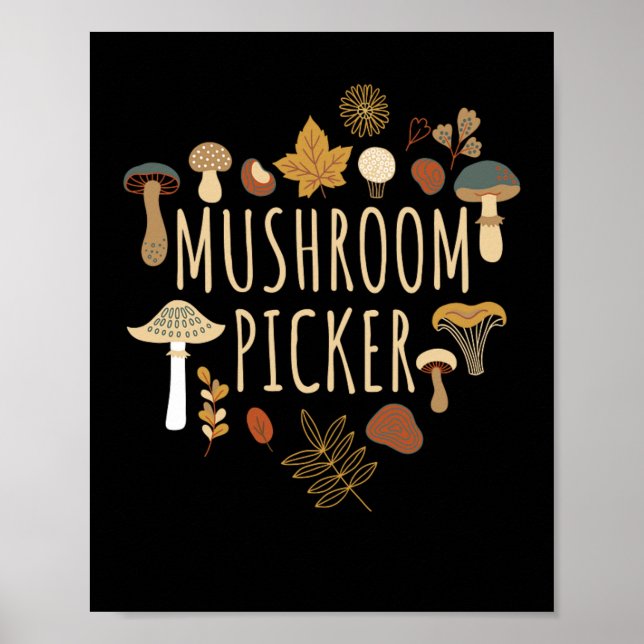Mushroom Picker Mushroom Collating Fungi Poster (Framsidan)