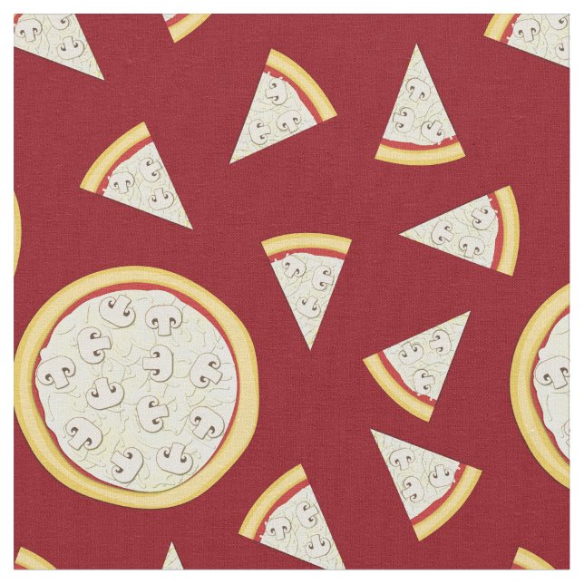 Mushroom Pizza Cute Food Kids Tyg (Närbild)