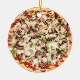 Mushroom Pizza Realistic Food jul Julgransprydnad Keramik