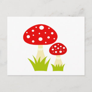 Mushroom Postcard Vykort
