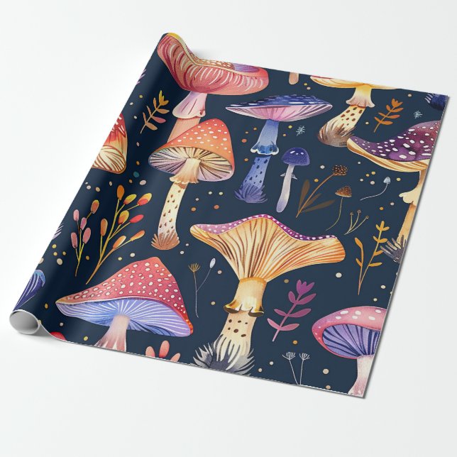 Mushroom Presentpapper (Utrullad)