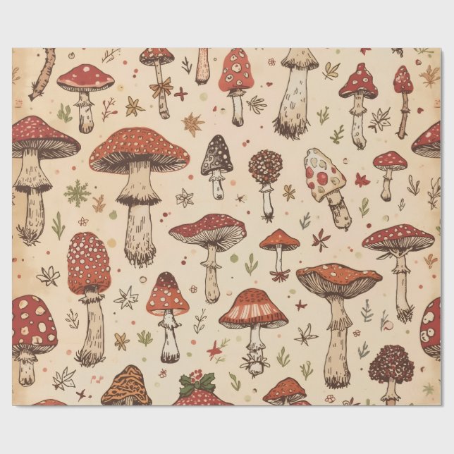 Mushroom Presentpapper (Platt)
