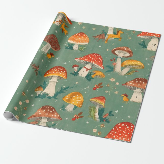 Mushroom Presentpapper (Utrullad)