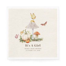 Mushroom Pumpkin Butterfly Woodland Baby Shower