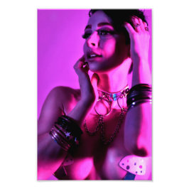 Mushroom Rave Girl Fototryck