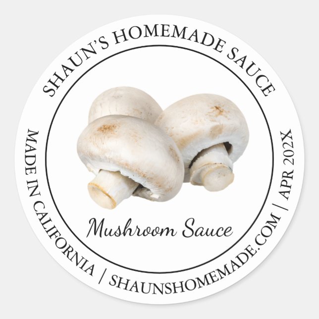 Mushroom Sauce Modern etikett (Framsida)