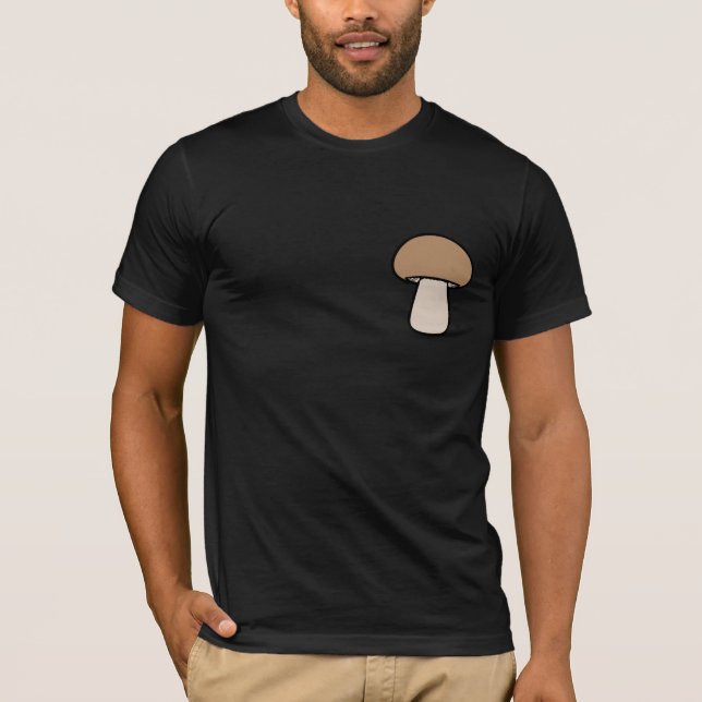 Mushroom Simple Beautiful Cap Fungi Nature Food Or T Shirt (Framsida)