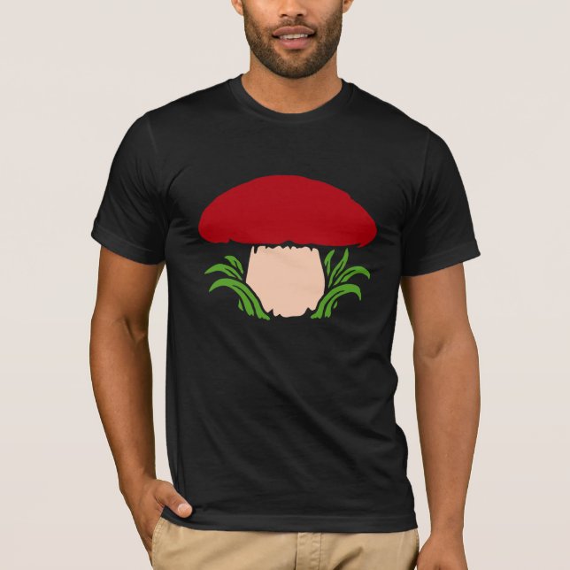 Mushroom Simple Beautiful Cap Fungi Nature Food T Shirt (Framsida)