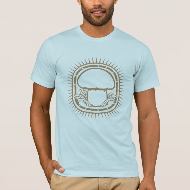 Mushroom Simple Brown Cap Fungi Nature Food T Shirt (Framsida)